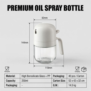 300ml 10oz mignon cuisine salade outils scellé verre arrosoir et épices vaporisateur huile étanche pour la cuisson - Product Image 5