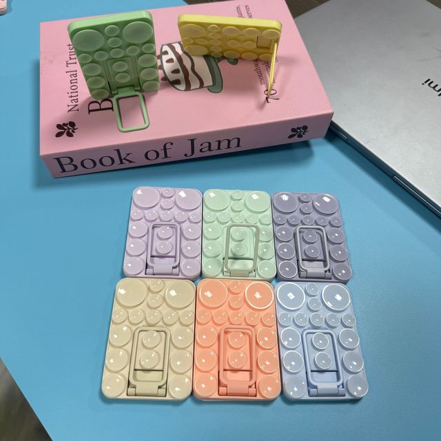Phone Stand with Adhesive Back Round Universal Lazy Silicone Suction Cup Phone Case Holder Adhesive Decorative Phone Stickers