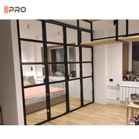 Cloison de bureau moderne pour 8 personnes avec mur de verre pliant et insonorisé Bureaux en aluminium pour espaces de travail insonorisants