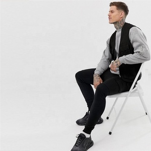 Felpa oversize girocollo da uomo in felpa di pile bianca grigia personalizzata da uomo - Product Image 4