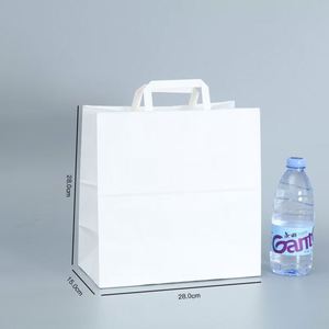 Kraft <b>Paper</b> Flat Handle <b>Bags</b> 12x7x14 Perfect As Merchandise <b>Bags</b>, Retail <b>Bags</b>, Party <b>Bags</b>, 100% Recycled case for 300 Pcs - Product Image 4