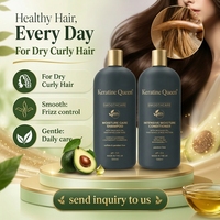 Shampooing et après-shampooing naturels en gros, nourrissants, brillants, lissants, à l'huile d'avocat et à l'acide hyaluronique, sans sulfate