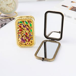 Vintage Golden Makeup <b>Mirror</b> Portable Folding <b>Compact</b> <b>Mirror</b> for Women, Retro Metallic Travel Pocket <b>Mirror</b> Wholesale - Product Image 1