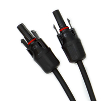 Câbles d'extension solaires en cuivre PVC DC 1500V de type Y 2,5 mm/4 mm/6 mm/10 mm avec connecteurs mâle/femelle pour station d'énergie solaire - Marque JieXun