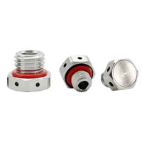 Valve de purge automatique étanche et respirante en acier inoxydable M12*1.5 pour cuve de fermentation, en laiton et alliage d'aluminium, version continentale