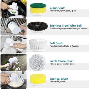 USB 5-in-1 <strong>Electric</strong> Rotating: Wireless <strong>Cleaning</strong> <strong>Brush</strong> for Kitchen (dishes, Sink) &amp; Bathroom (bathtub), Multi-use <strong>Cleaning</strong> Tool - Product Image 6
