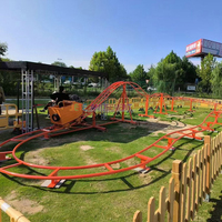 Manèges de parc d'attractions Fun Jeu parent-enfant Pédale non alimentée Mini Roller Coaster Ride Sans électricité