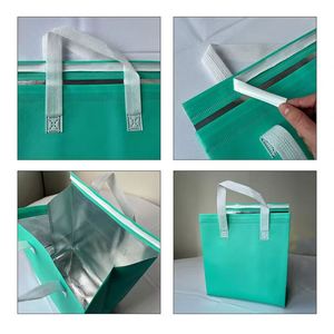 Wholesale Custom Logo Printed Reusable Thermal Insulation Promotional Durable Non Woven Insulated Lunch Cooler Bag for Food - Product Image 2