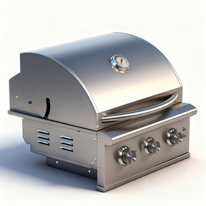 Carrito de Cocina Exterior Profesional, Moderno y Lujoso, con Parrilla Integrada de Gas LP, de Acero Inoxidable Resistente, para Uso Doméstico - Product Image 1
