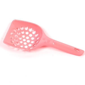 Palas de plástico de agujero redondo para mascotas, suministros de limpieza para gatos, palas para residuos - Product Image 5