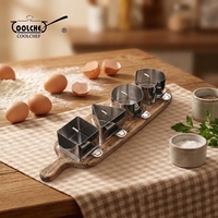 Lot de 4 moules à dessert pour pâtisserie, moules à gâteau mousse, moules à boulettes de riz, cercles de cuisine pour la mise en forme de gâteaux, sushis et aliments