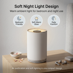 <span class=keywords><strong>Purificateur</strong></span> <span class=keywords><strong>d</strong></span>'<span class=keywords><strong>air</strong></span> HEPA H13 de table en gros KJ80 avec veilleuse compacte, fonctionnement silencieux, minuterie et rappel de filtre – <span class=keywords><strong>Prix</strong></span> usine - Product Image 4