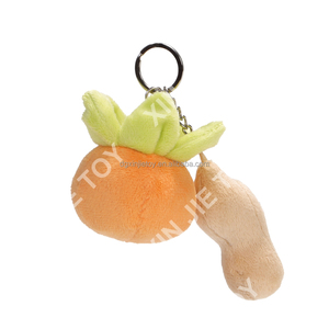 Portachiavi in Peluche di Cotone PP con Scritta 'Good Things Happen', Portachiavi in Pelliccia a Forma di Cachi e Arachidi con OEM ODM - Product Image 3