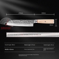 Japans 67-laags Damascus staal Santoku koksmes VG10 kern vlees groente fruit snijmes set