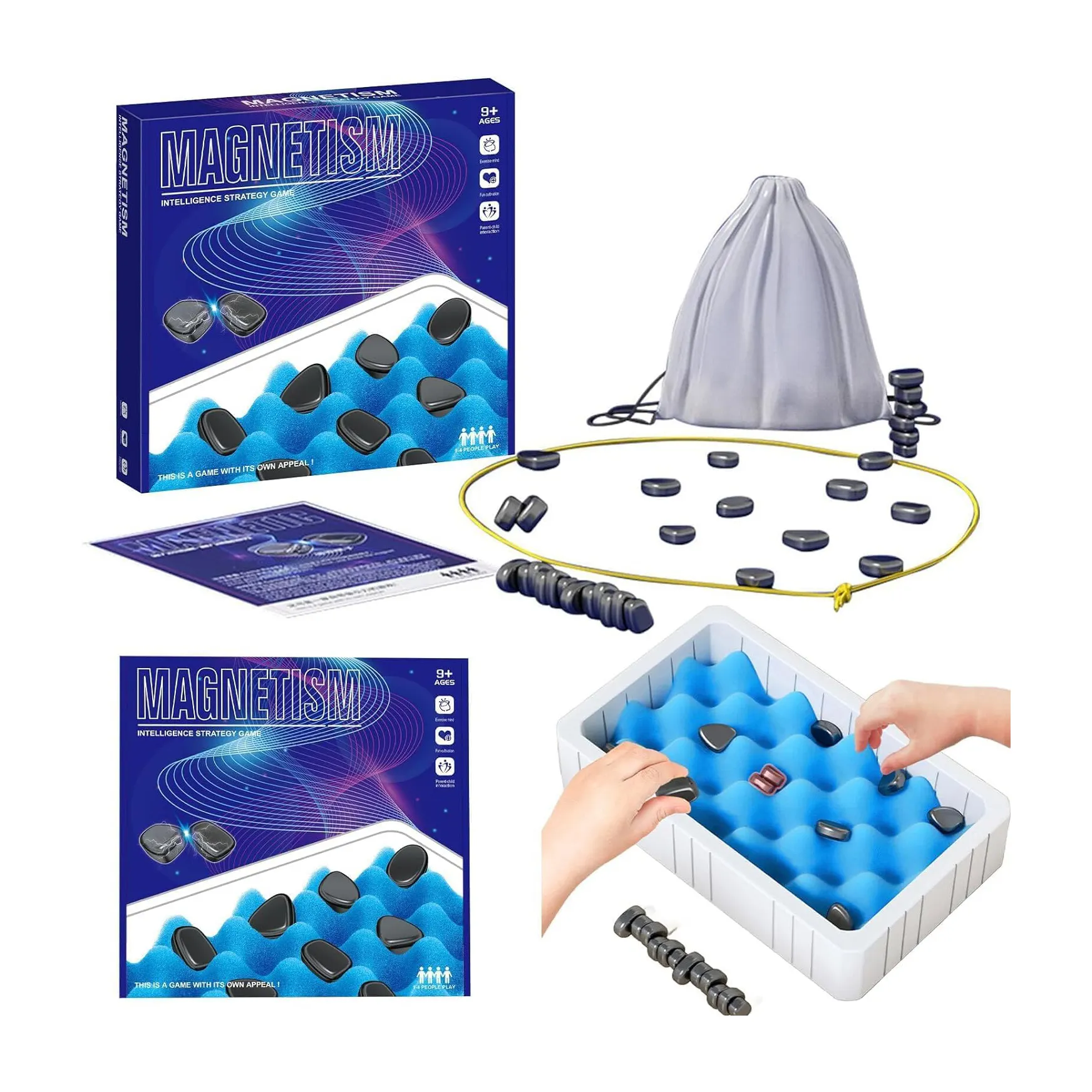 Set di scacchi da tavolo magnetico: divertente gioco da tavolo Multiplayer per bambini e adulti. Include pietre