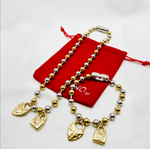 Collier Love <span class=keywords><strong>N</strong></span> <span class=keywords><strong>O</strong></span> Crystal <span class=keywords><strong>De</strong></span> <span class=keywords><strong>50</strong></span> Fashion Jewelry Joyeria Top Quality 316L Link Chain Lock Key Espagne Marque - Product Image 1