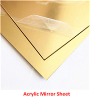 Plaque miroir en acrylique plexiglas double face, pliable dans les deux sens, argentée dorée, 0,8 mm, 2 mm, 3 mm, 4x8 pieds, pour la décoration