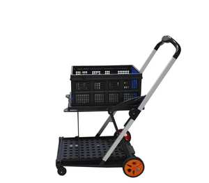 बहुउद्देशीय वाणिज्यिक पीपी चार पहियों मोबाइल फोल्डिंग शॉपिंग कार्ट के साथ मोबाइल फोल्डिंग कार्ट - Product Image 4