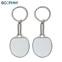 Porte-clés numérique par sublimation SCCFMM, mignon, en alliage de zinc léger, pour tennis de table, football, voiture, sac à dos, sac à main