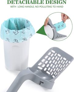 Pala para Arena de Gatos Portátil e Integrada de Alta Capacidad con Bolsas para Desechos, Suministros de Limpieza para Mascotas - Product Image 4