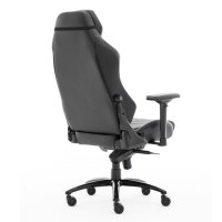 Chaise d'ordinateur ergonomique, pivotante, inclinable, avec réglage de la hauteur du siège, chaise de jeu noire
