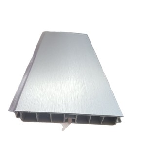 Plinthe de cuisine en PVC, design moderne argenté et noir, pour cuisine et chambre - Product Image 2