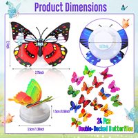 Nicro Factory, venta al por mayor, pegatinas de pared con luz LED en forma de mariposa 3D, luz nocturna autoadhesiva, decoración del hogar brillante