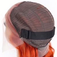 Nueva Llegada Cabello Humano Remy Brasileño 613 350 Rubio Jengibre Ondulado Liso 13x4 Doble Trama HD para Lace Front