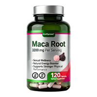 OEM Hochpotente Maca-Wurzel-Kapseln, Natürliches Nahrungsergänzungsmittel für Stabile Energie, 120 Pillen