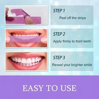 Kit de Blanqueamiento Dental Profesional de Lujo PAP+ Sin Peróxido - Gel Morado de Alta Potencia - No Sensibilizante, 14 Tiras para un Blanqueamiento Rápido en 7 Días