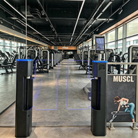 Torniquete Vertical Bidireccional con Lector RFID, Código QR y Control de Acceso Facial, Barrera Giratoria para Supermercados, Gimnasios y Aeropuertos