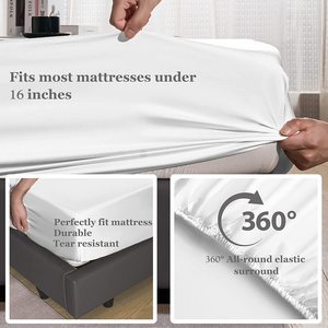 High Quality 100% Microfiber Fabric White Bedding Sets Custom Pillowcase Flat Bed <strong>Sheet</strong> for Hotel Spa - Product Image 3