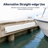 HOMFUL Pare-battage marin flexible et gonflable en PVC, conception pliable pour bords et coins de quais droits