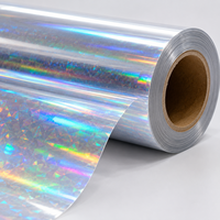 Film de lamination thermique BOPP holographique arc-en-ciel 25 microns pour impression de cartes de vœux en rouleau - Vente chaude
