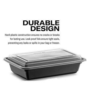 Boîte à emporter rectangulaire en plastique, best-seller, 38 oz, récipient alimentaire micro-ondable - Product Image 2