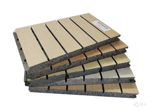 Panneaux acoustiques en bois imperméables WYC de conception graphique moderne, insonorisants pour salon, chambre, hôtel, NRC 90% - Product Image 2