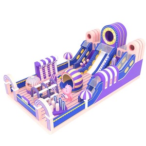 Parque de Juegos Inflable Fantasía Púrpura, Castillo Hinchable Grande para Alquiler en Eventos - Product Image 1