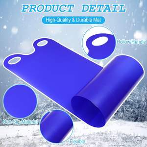 Léger en plastique HDPE Snowboard traîneau hiver pliable Flexible neige curseur tapis volant tapis rouleau pour adultes traîneaux neige Tubes - Product Image 3
