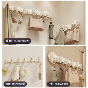 Gancho adhesivo para pared, gancho rectangular para ropa, gancho de ventosa extraíble para baño, cocina, sala de estar - Product Image 5