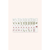 Tuiles de Mahjong Américaines vierges en acrylique, élégantes, brillantes, à dégradé bordeaux, à quatre couches, avec motifs Cowboy, Cheval, Colibri, pour le divertissement