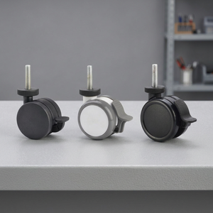 High Quality <b>Plastic</b> Furniture Caster Twin <b>Wheels</b> (60mm/75mm Diameter) Traditional Design Nylon/Nylon+PU <b>Wheels</b> Good for - Product Image 3