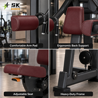 Máquina de elevación lateral sentada SK, venta al por mayor directa de fábrica, OEM ODM, equipo de entrenamiento de hombros de 160 kg para proyectos de gimnasios comerciales