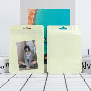 Custom Printed Cheap Heat Seal 3 Side Seal Flat Pouch Tea <b>Sachet</b> Bag with Clear Front Window - Product Image 4