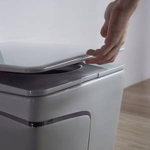 Gray Surround <strong>Black</strong> Line Square Floor Installation <strong>Toilet</strong> Ceramic Integrated <strong>Toilet</strong> - Product Image 3