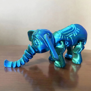 3D Printed <b>Elephant</b> Toy with Movable Joints DIY <b>Decorative</b> Ornaments for Kids Adults Colorful Plastic 3D Toys - Product Image 3