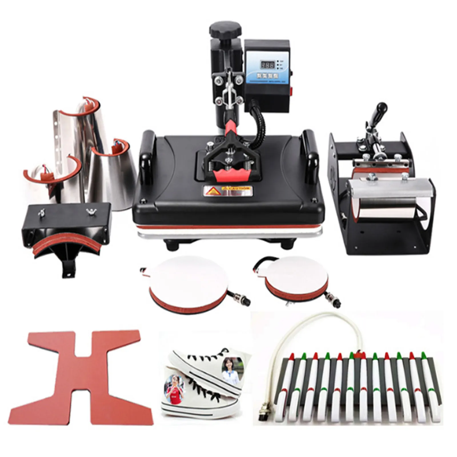 Maikesub 10 1昇華転写コンボ熱プレス機でCup Mug T-Shirt Printing Machine Sublimation Machine