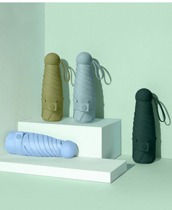 9 Màu Sắc Thông Minh Duy Nhất 5 Gấp Dù Để Che Nắng UV Ô Hình Viên Đạn Nhỏ Phụ Nữ Ô Dù - Product Image 6