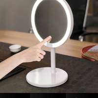 Miroir cosmétique LED portable, miroir de maquillage éclairé par LED