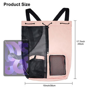 Nuevas Mochilas de Natación de Verano Extra Grandes y Duraderas con Logotipo Personalizado, Bolsas de Playa con Cordón de Malla para Deportes - Product Image 3