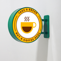 Panneau publicitaire intérieur et extérieur étanche LOGO 3D LOGO Light Decorative Food LED Light Sign for Restaurant Coffee Shop